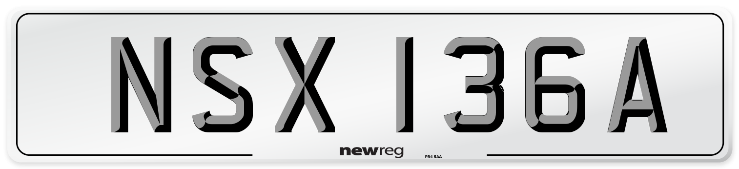 NSX 136A Number Plate from New Reg